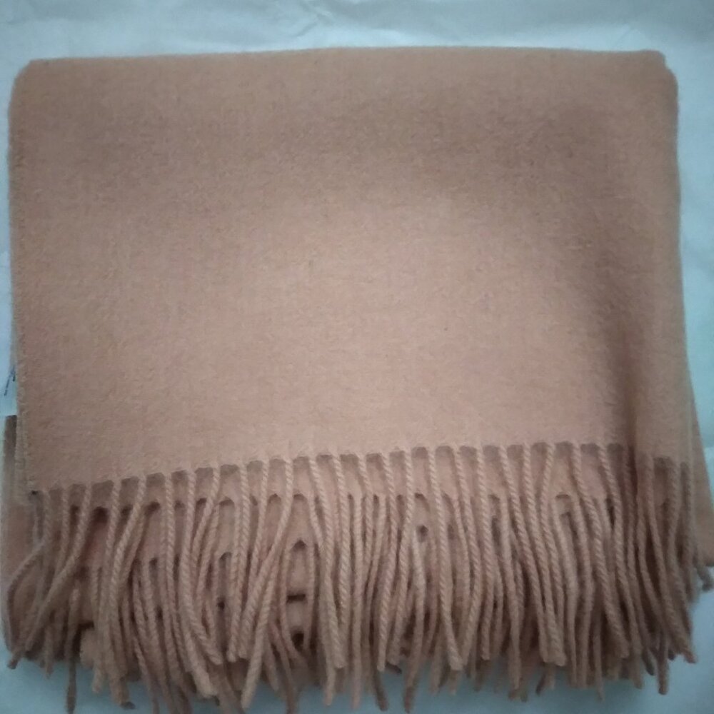 Reiss Saskia Scarf 95% Wool/5%Cashmere Peach/Pink